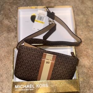 Michael Kors leather adjustable fanny pak